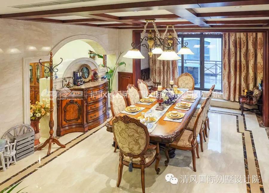 實拍清風裝飾，美式古典樣板房，體味得體有度的優(yōu)雅